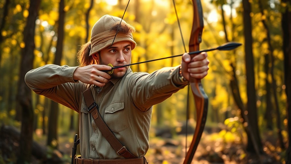 aiming recurve bow sightless