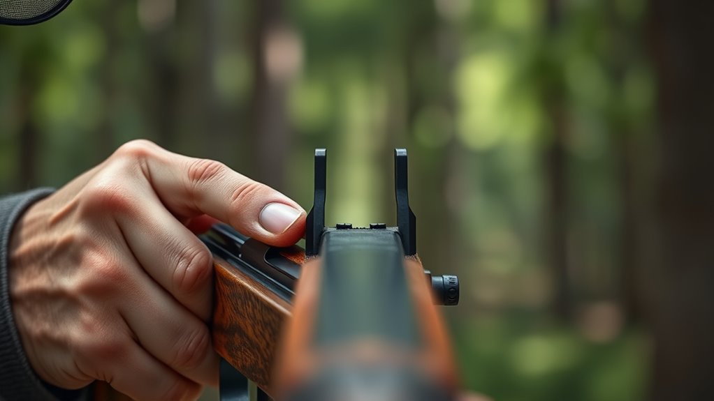 align sights precisely carefully