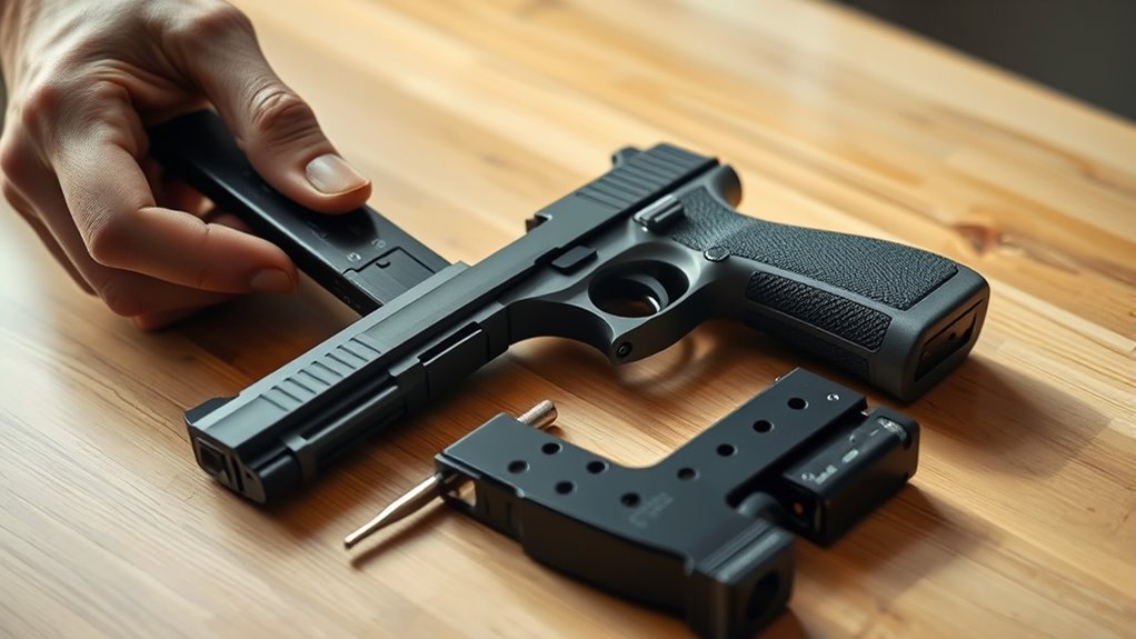 disassemble firearms for safety
