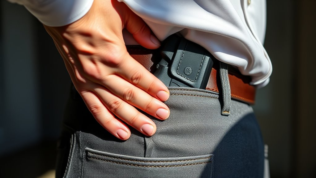 holster placement for comfort