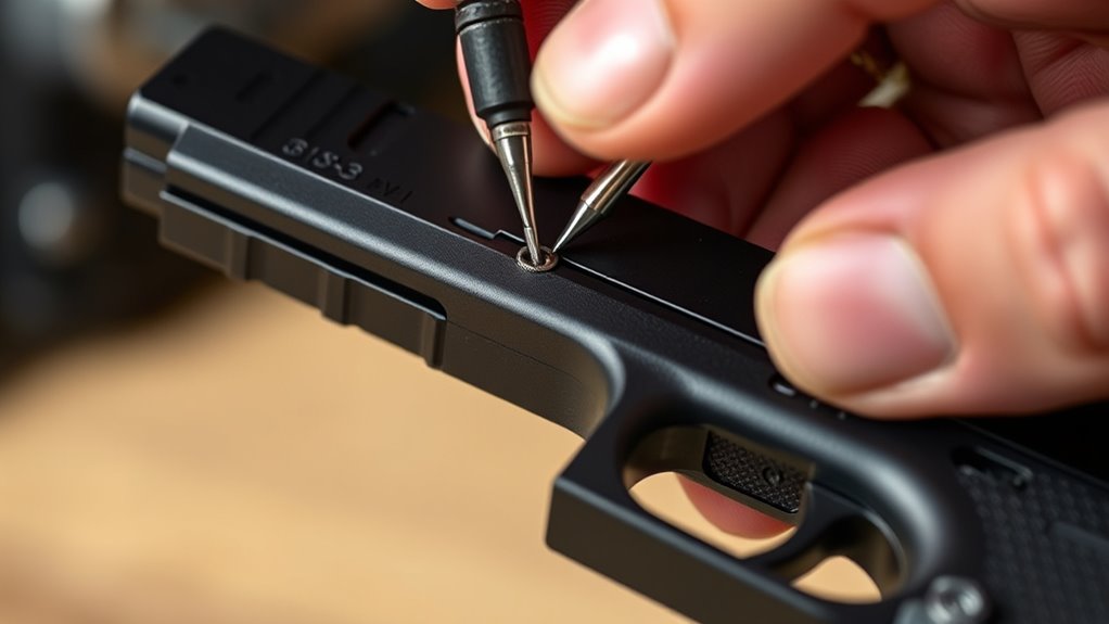 loosen screw slide off
