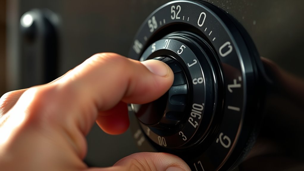 manipulate dial with patience
