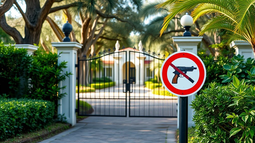 no gun sign enforcement