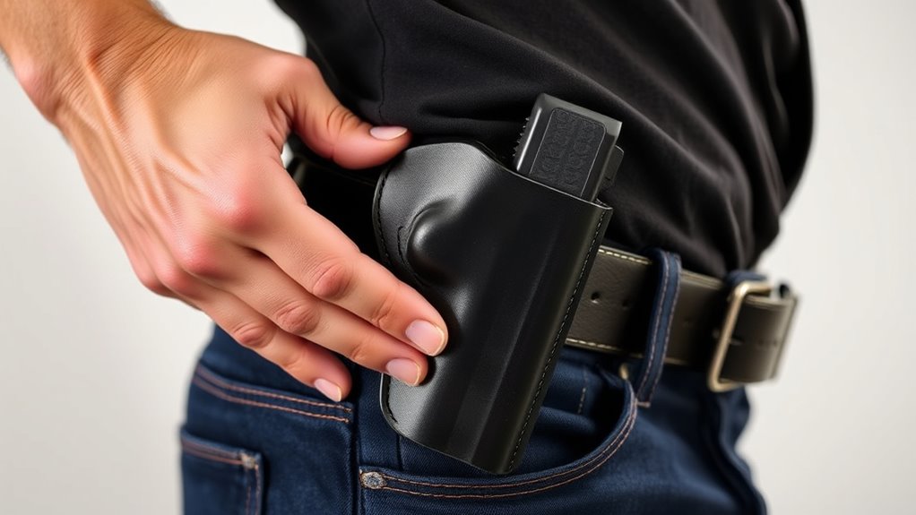 optimal paddle holster placement