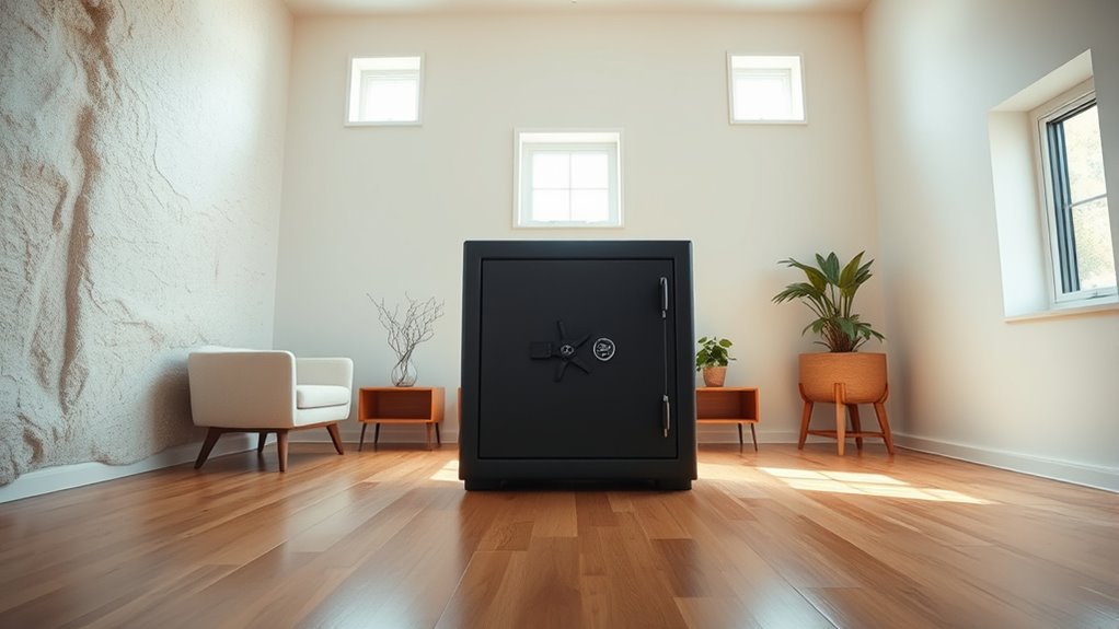 place safe away from exterior walls