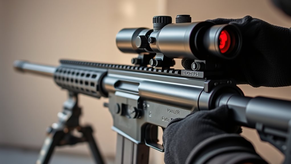 prepare rifle and sight