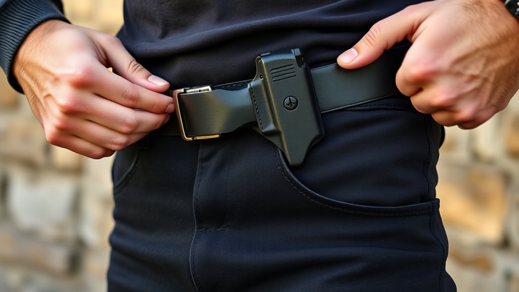 secure belt and clothing
