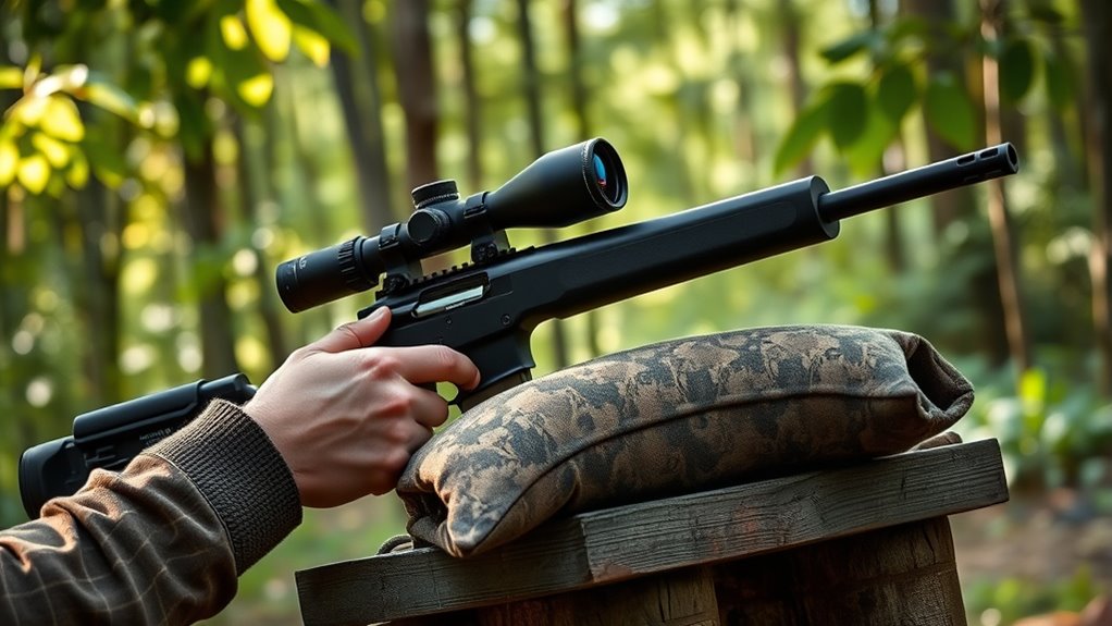 secure rifle stabilize aim