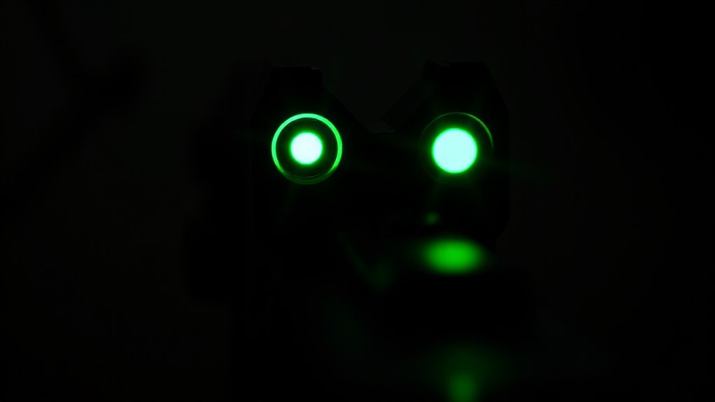 self illuminating low light sights